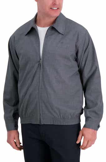 HAGGAR Sharkskin Full Zip Harris Jacket