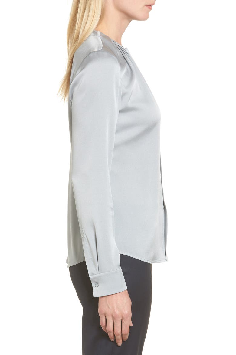 Banora Stretch Silk Blouse, Alternate, color, BLUE DUST