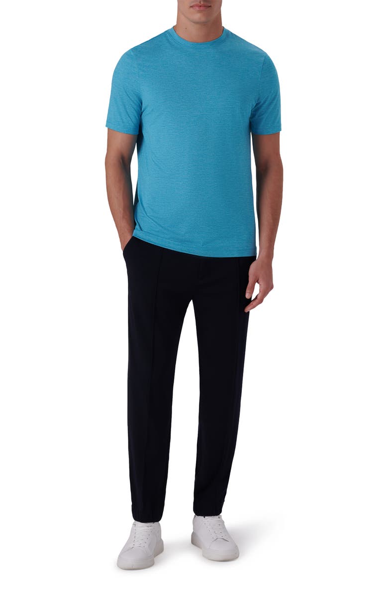 Bugatchi Crewneck T-Shirt, Alternate, color, Aqua