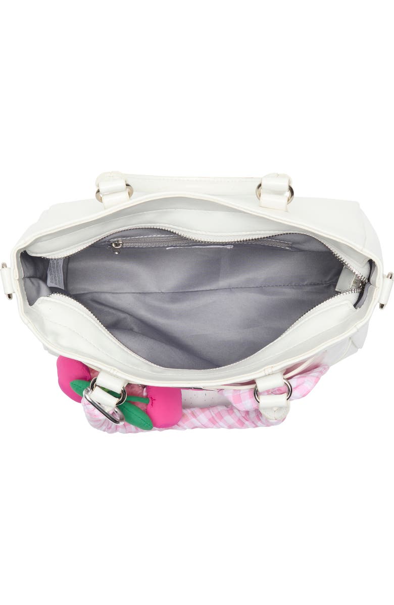 Madden Girl Kids' Crinkle Faux Leather Satchel, Alternate, color, White