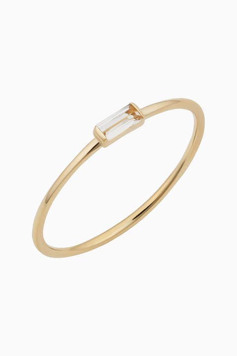 14K Gold Fresco Baguette Ring