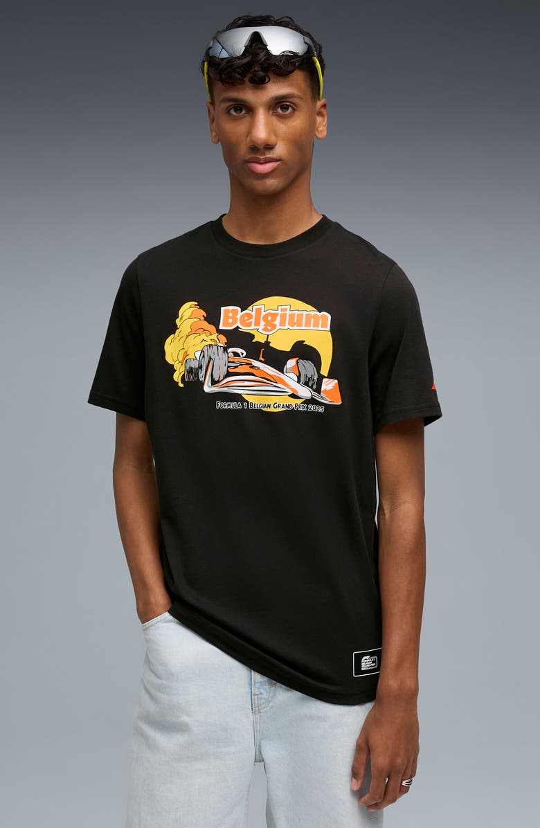 PUMA F1 Belgium Cotton Graphic T-Shirt, Alternate, color, Puma Black