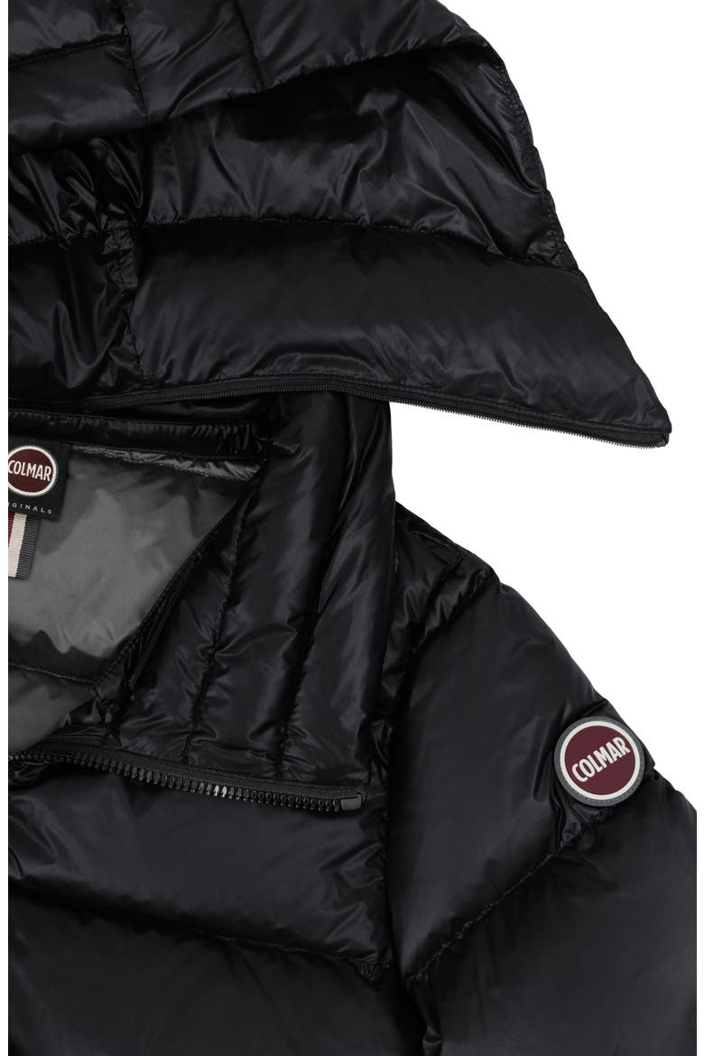 Hooded Down Puffer Jacket, Alternate, color, BLACK-DARK STEEL