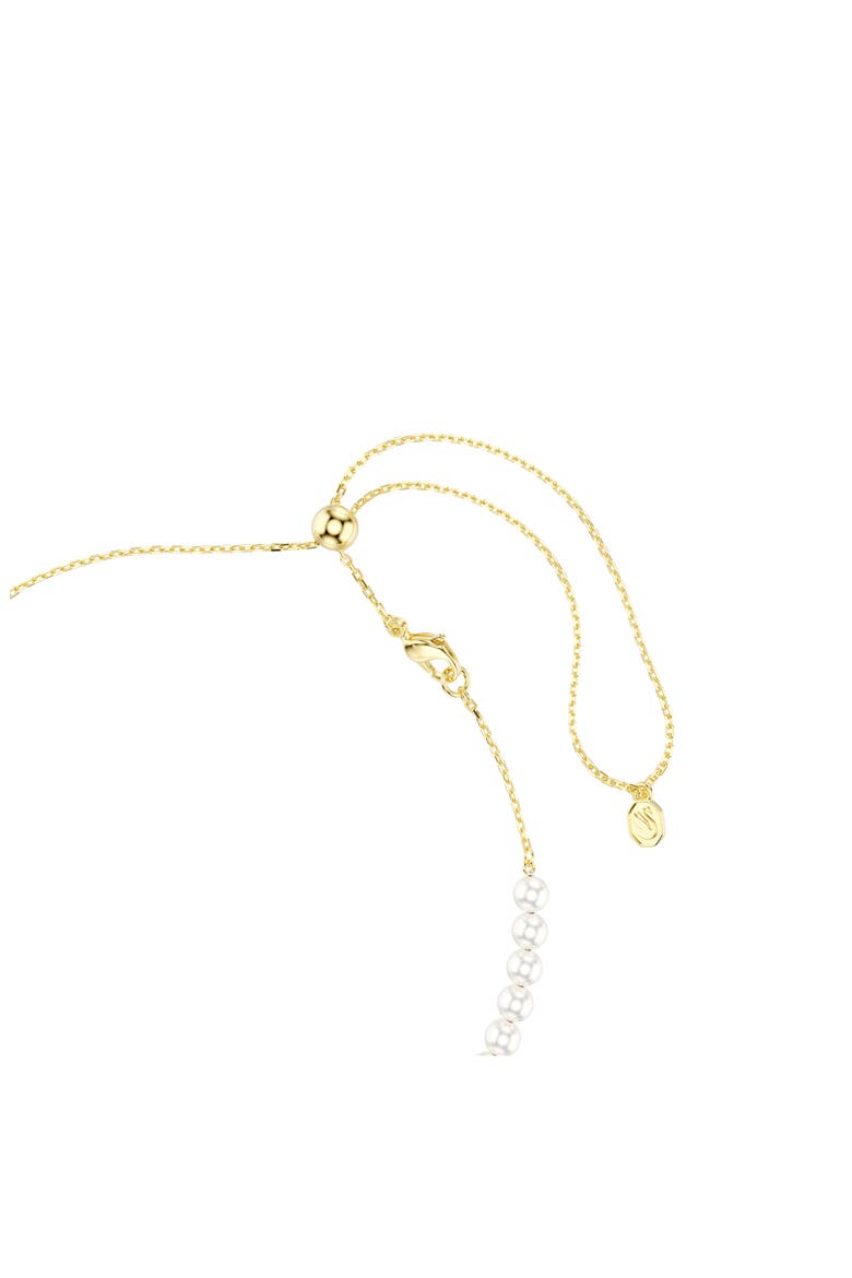 Idyllia Bee Pendant Faux Pearl Choker Necklace, Alternate, color, GOLD/ MULTI