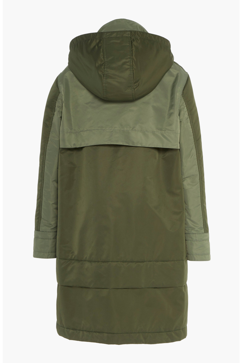 Down Hooded Anorak, Alternate, color, Olive Green