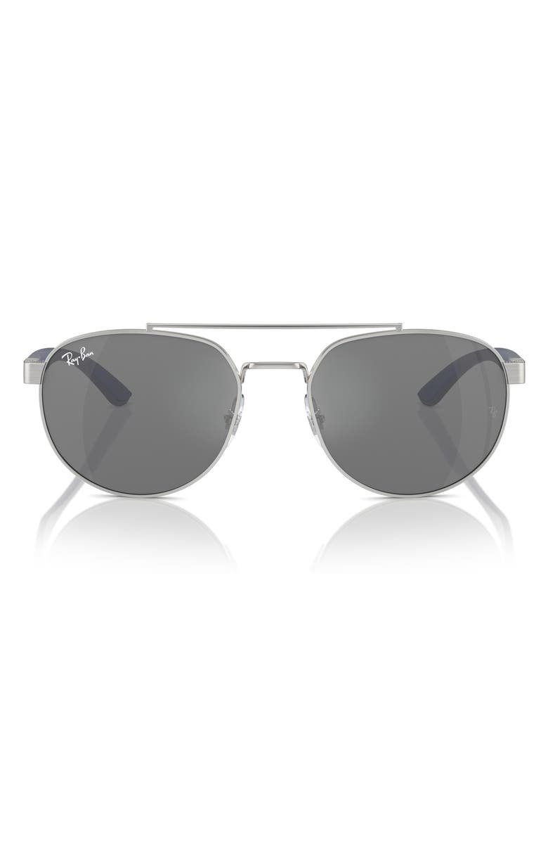 Ray-Ban 56mm Round Metal Sunglasses, Main, color, Silver