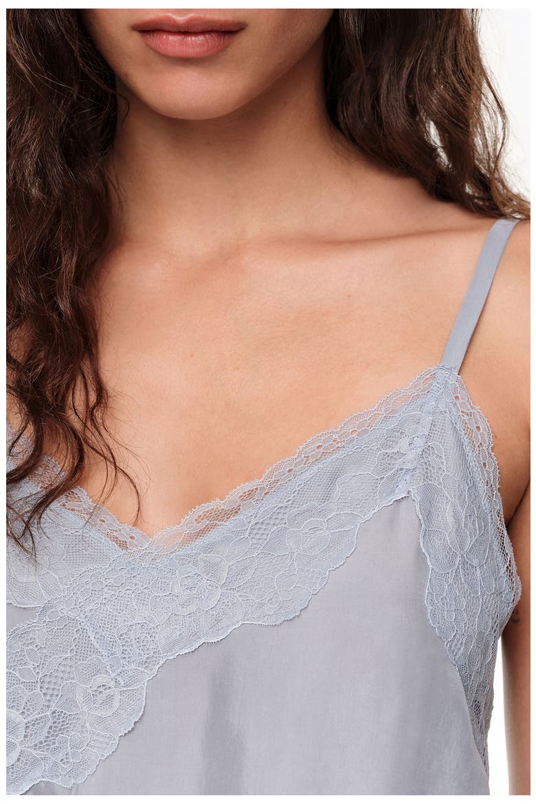 Lace Trim Slip Top, Alternate, color, LIGHT BLUE