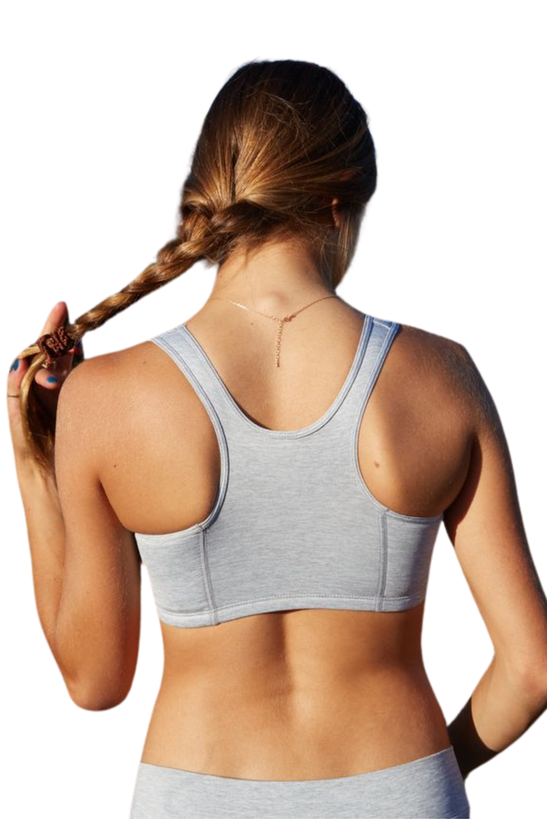 Half Moon High-Impact Sports Bra, Alternate, color, Grayscale