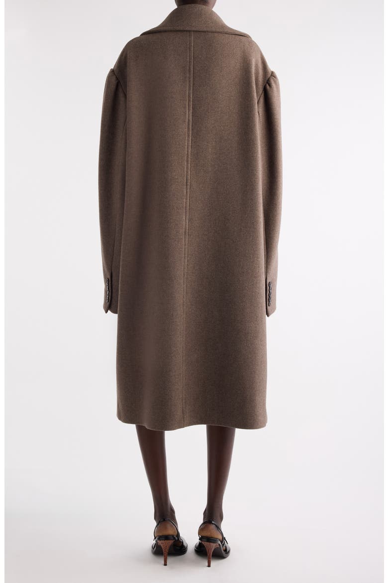 Raquel Wool Blend Long Peacoat, Alternate, color, TAUPE