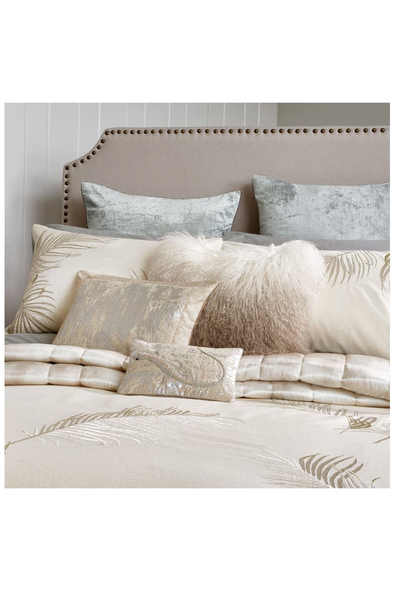 Palm Duvet Cover, Alternate, color, IVORY