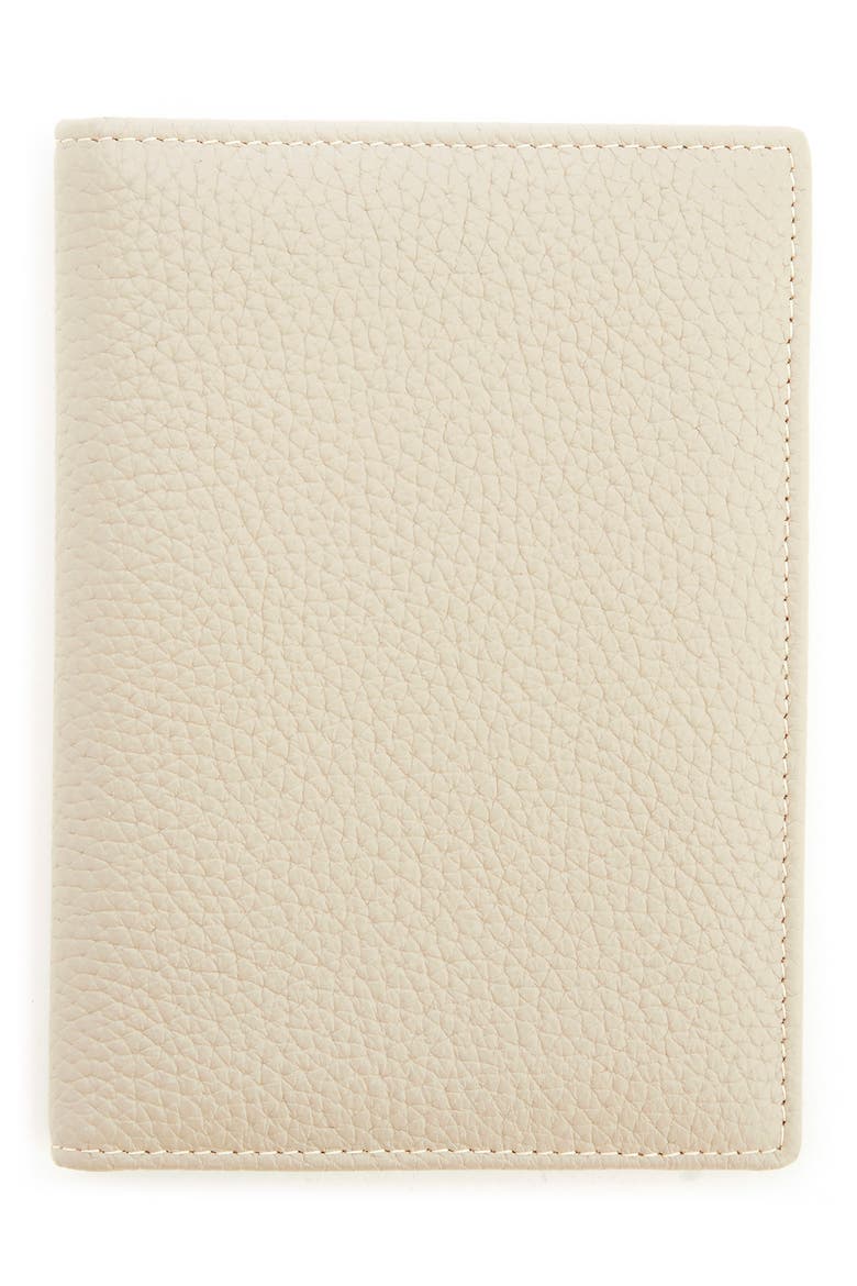 Personalized Leather Vaccine Card Holder, Main, color, TAUPE - DEBOSS