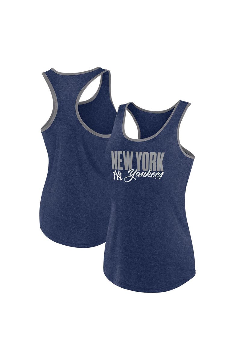PROFILE Women's Profile Navy New York Yankees Plus Size Tank Top, Main, color,