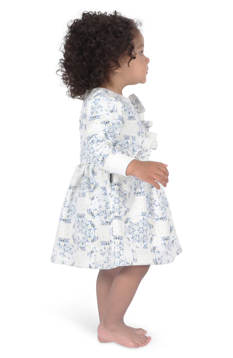 TINY TRIBE Ornate Ruffle Long Sleeve Dress, Alternate, color, 