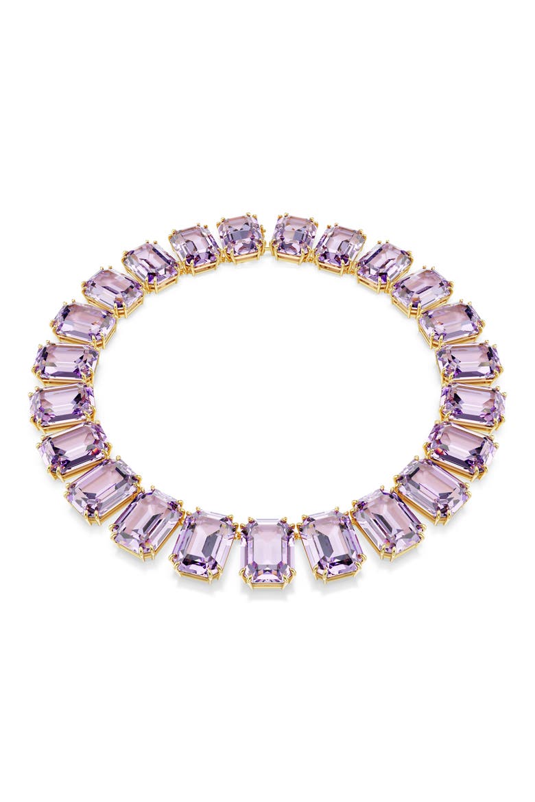 Millenia Crystal Collar Necklace, Main, color, PURPLE