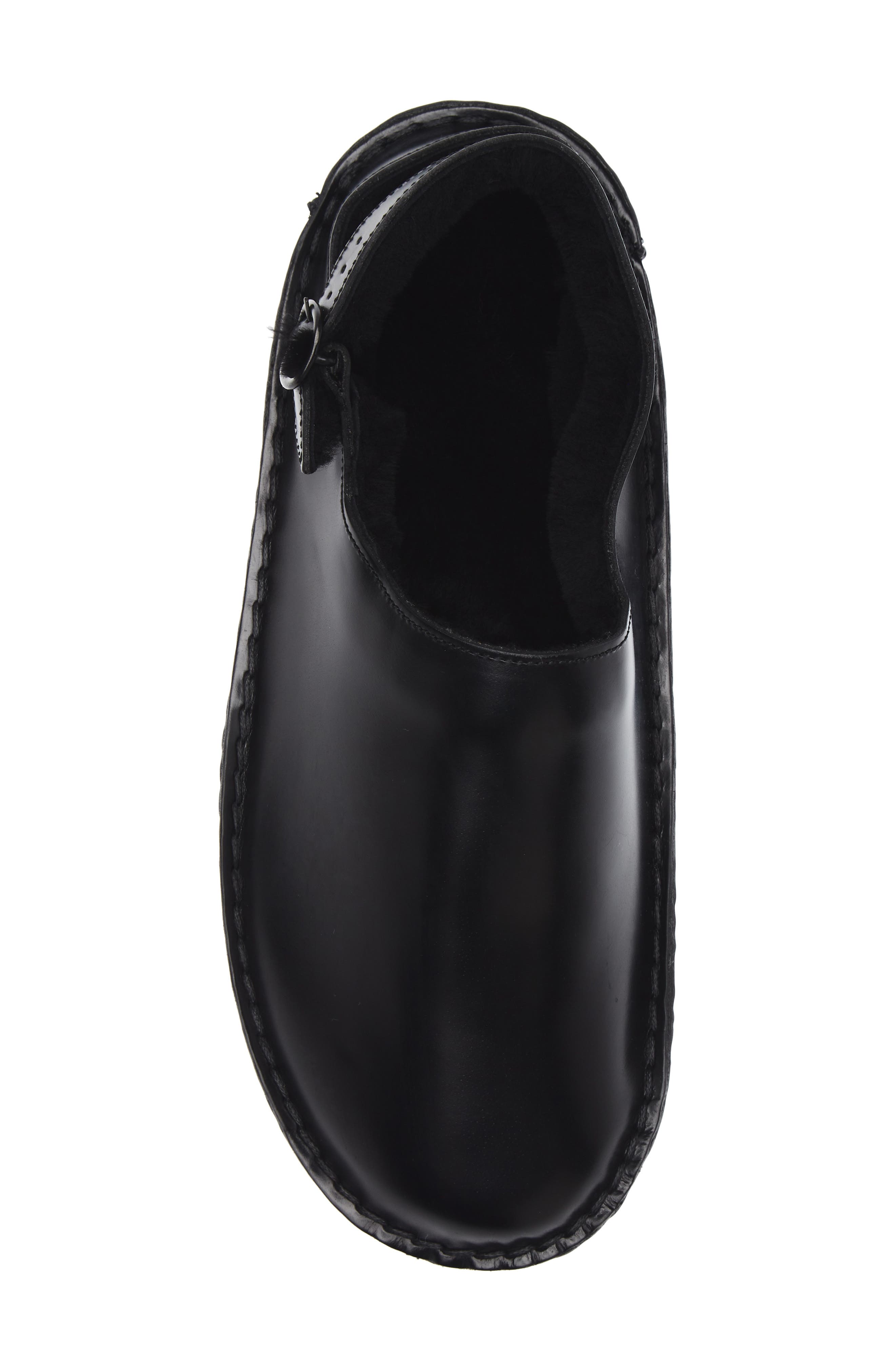 HEREU Cargol Genuine Shearling Lined Clog, Alternate, color, Black