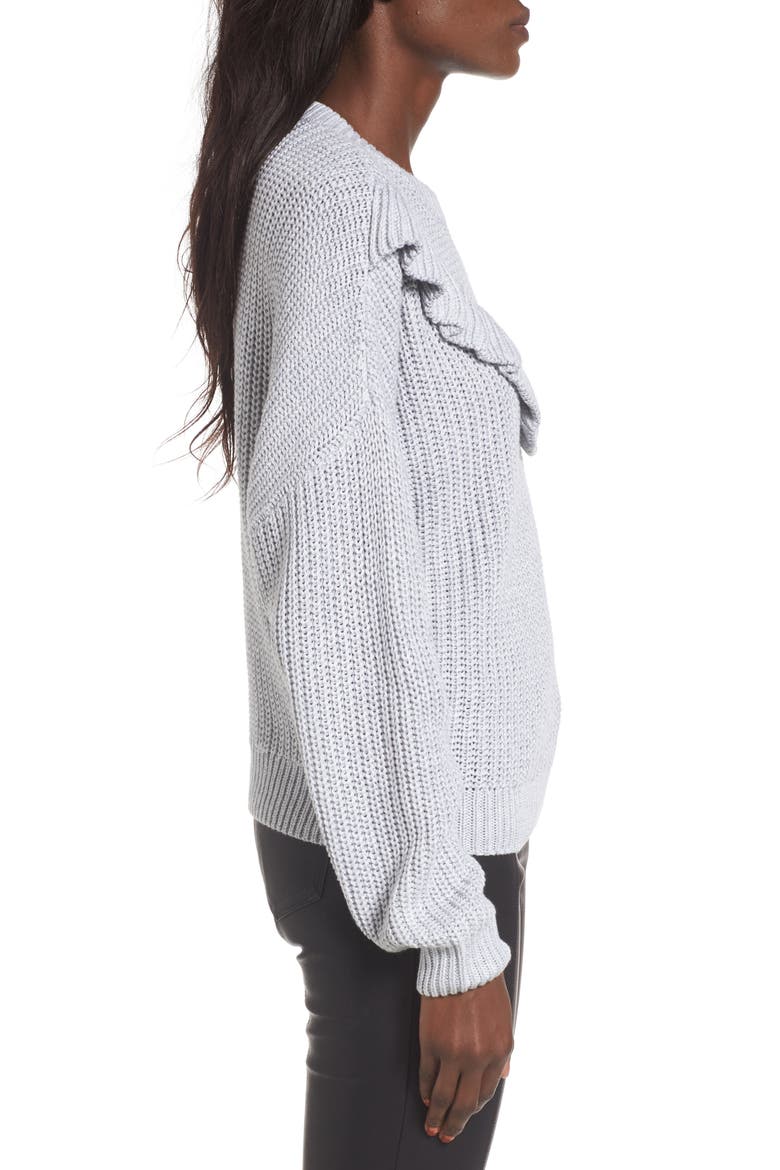 Ruffle Yoke Sweater, Alternate, color, RUFFLES