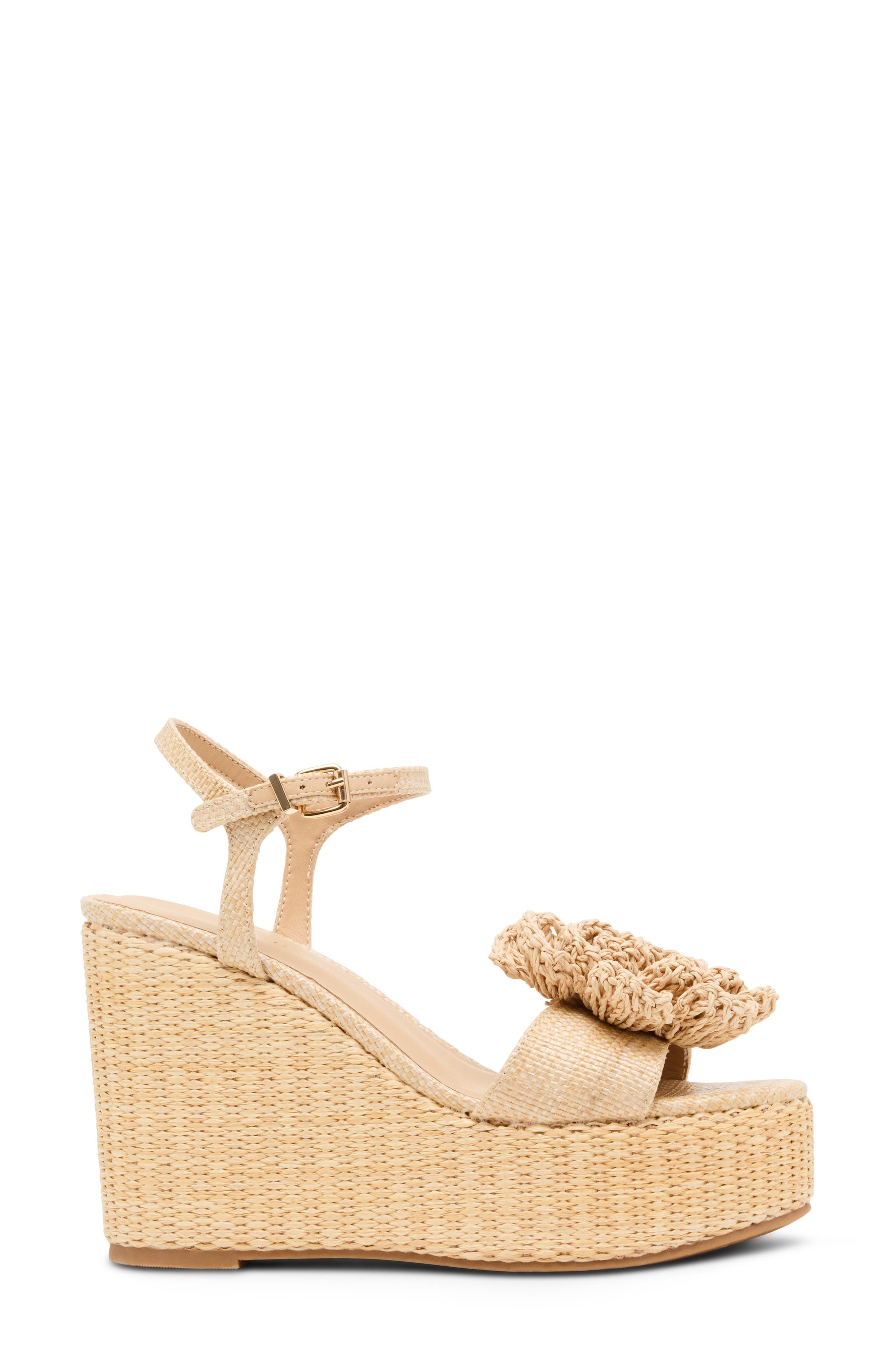 Madden Girl <p>Sasssy Platform Wedge Sandal (Women)</p>, Alternate, color, Natural Raffia
