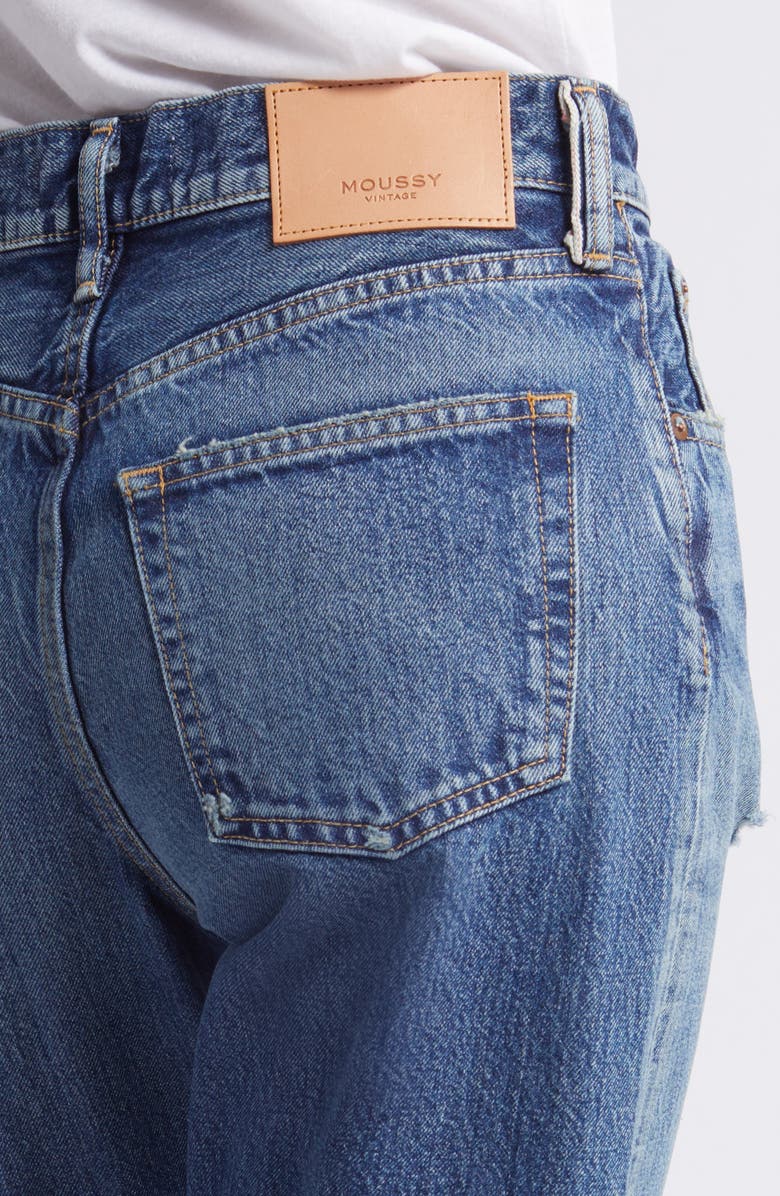 MOUSSY VINTAGE MV Bardmoor Distressing Straight Leg Jeans, Alternate, color,