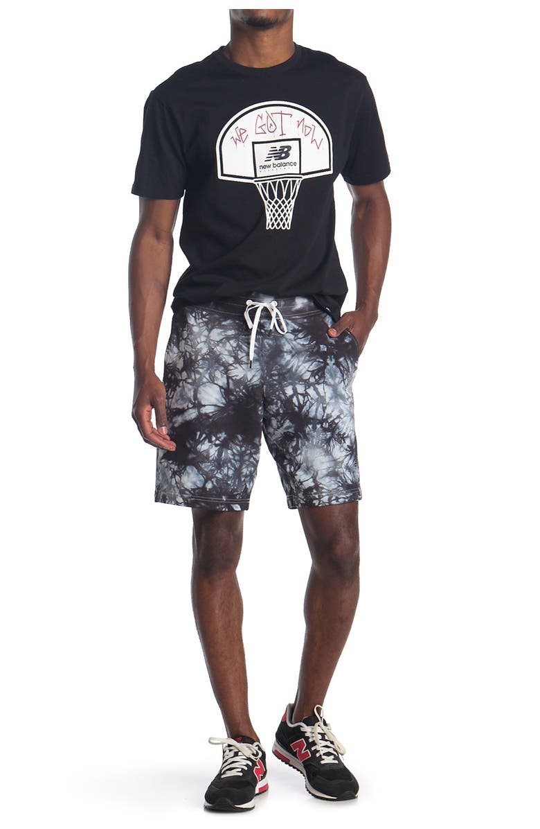 New Balance Blacktop Tie Dye Shorts, Main, color, 