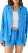 O'Neill Leni Oversize Cotton Gauze Button-Up Shirt