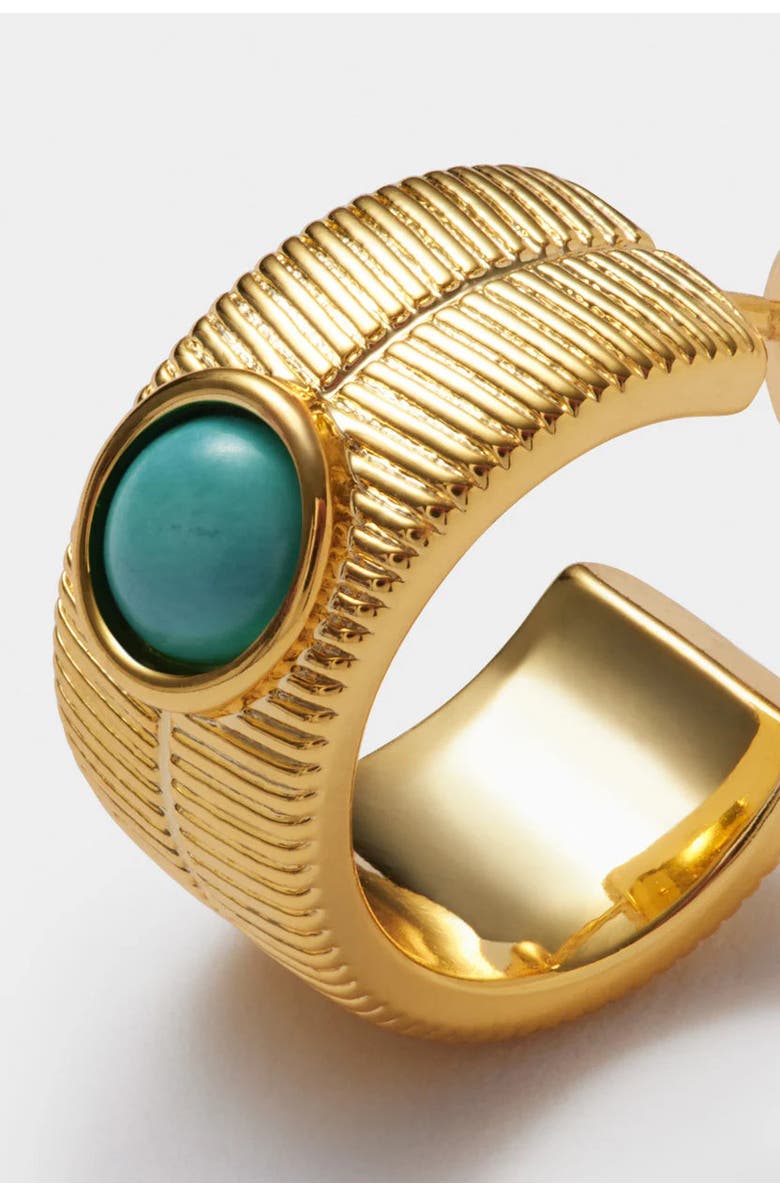 Katie Loxton 'December' Waterproof Gold Birthstone Hoop Earrings, Main, color, December