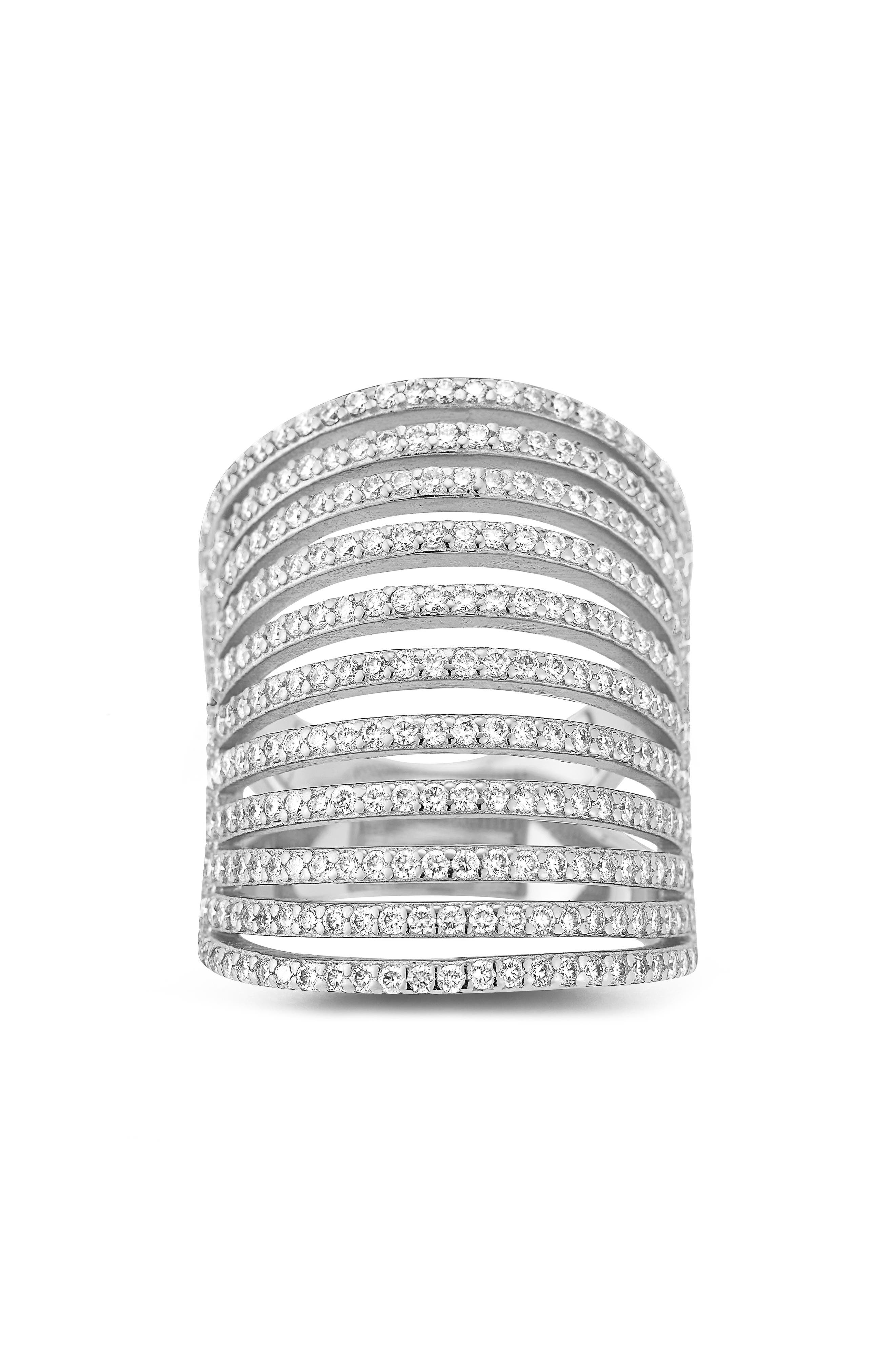 GLAZE JEWELRY Moissanite Caged Band Ring