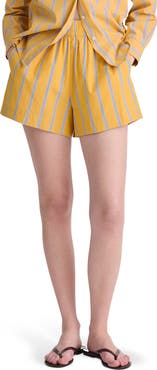 Madewell Pull-On Shorts in Washed Cotton Poplin