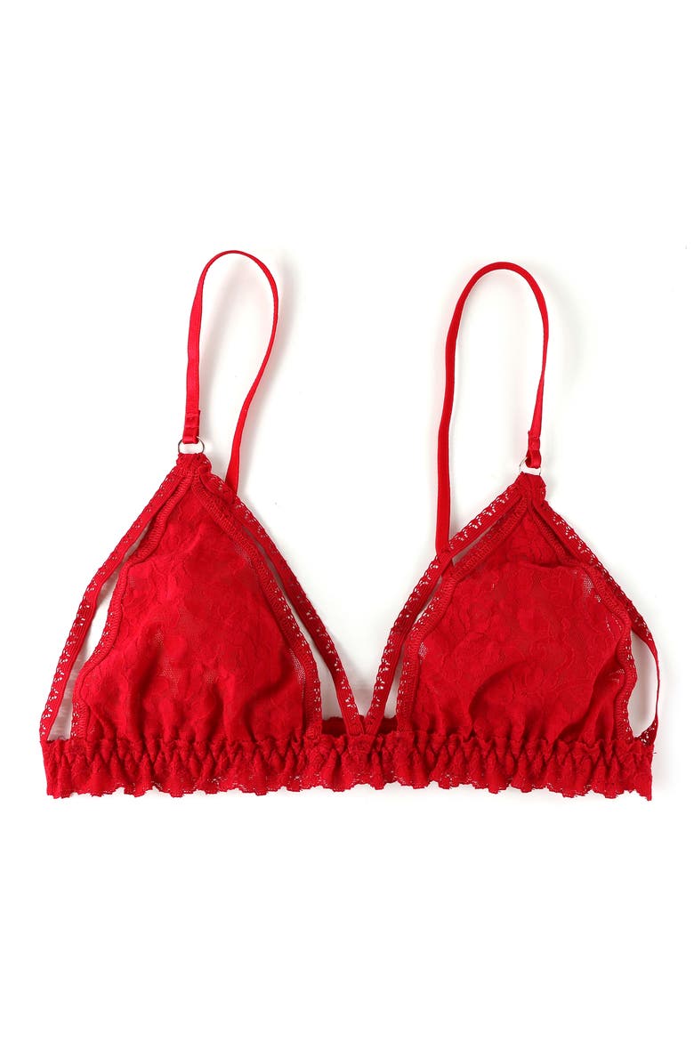 Trina Lace Bralette, Main, color, RED