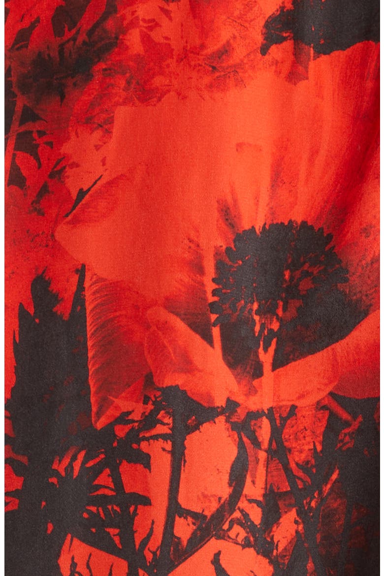 Floral Print Camp Shirt, Alternate, color, AMARANT