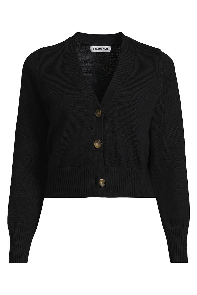 Drifter Vneck Dress Cardigan Sweater, Alternate, color, Black