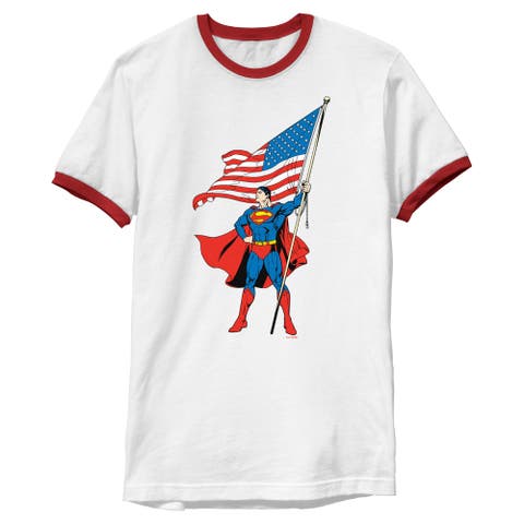 Men's Proud American Flag Short Sleeve Ringer T-Shirt