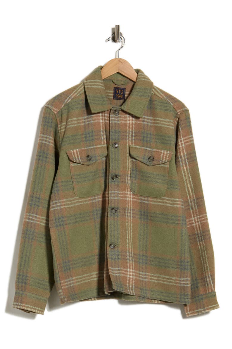 Plaid Shirt Jacket, Alternate, color, GREEN MIX