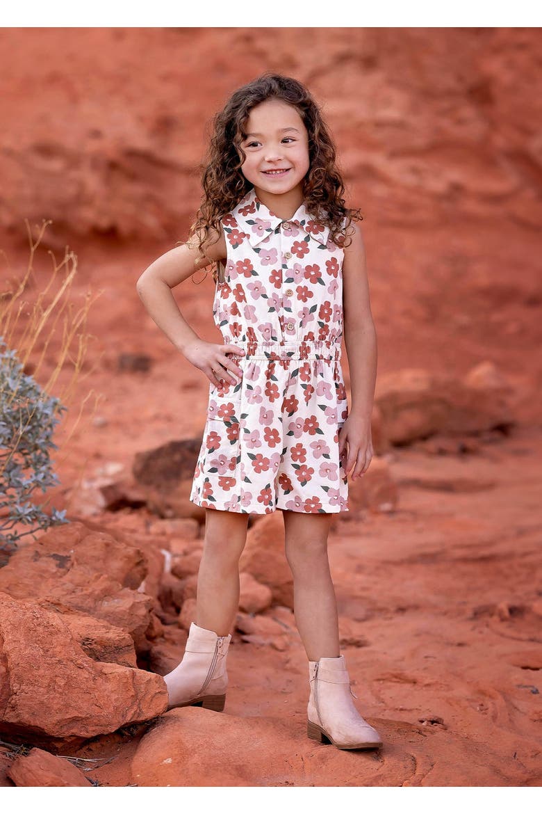 Mavery Floral Romper, Alternate, color, Pink