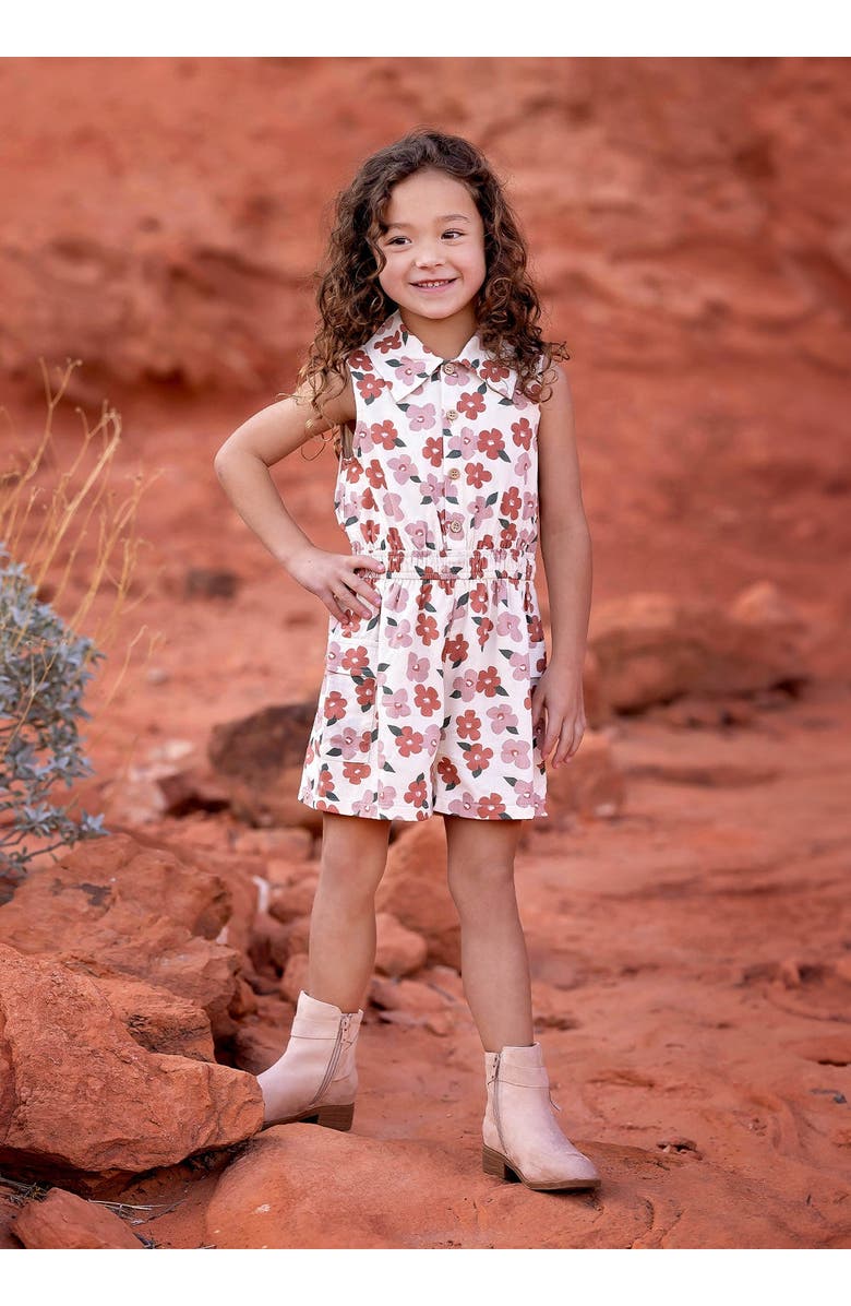 Mabel + Honey Mavery Floral Romper, Alternate, color, Pink