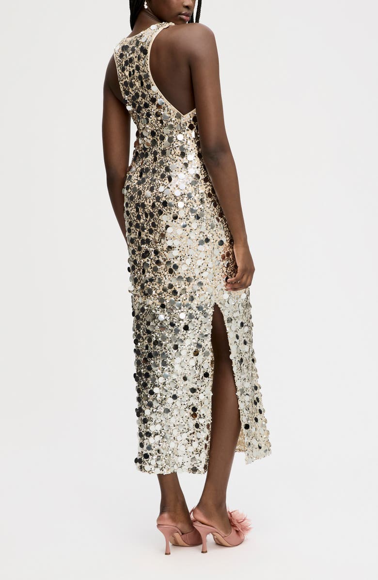 Sam Edelman Paillette Sleeveless Maxi Dress, Alternate, color, Blush Silver