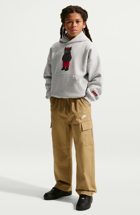 Kids' Sportswear Club Fleece Oversized Graphic Hoodie