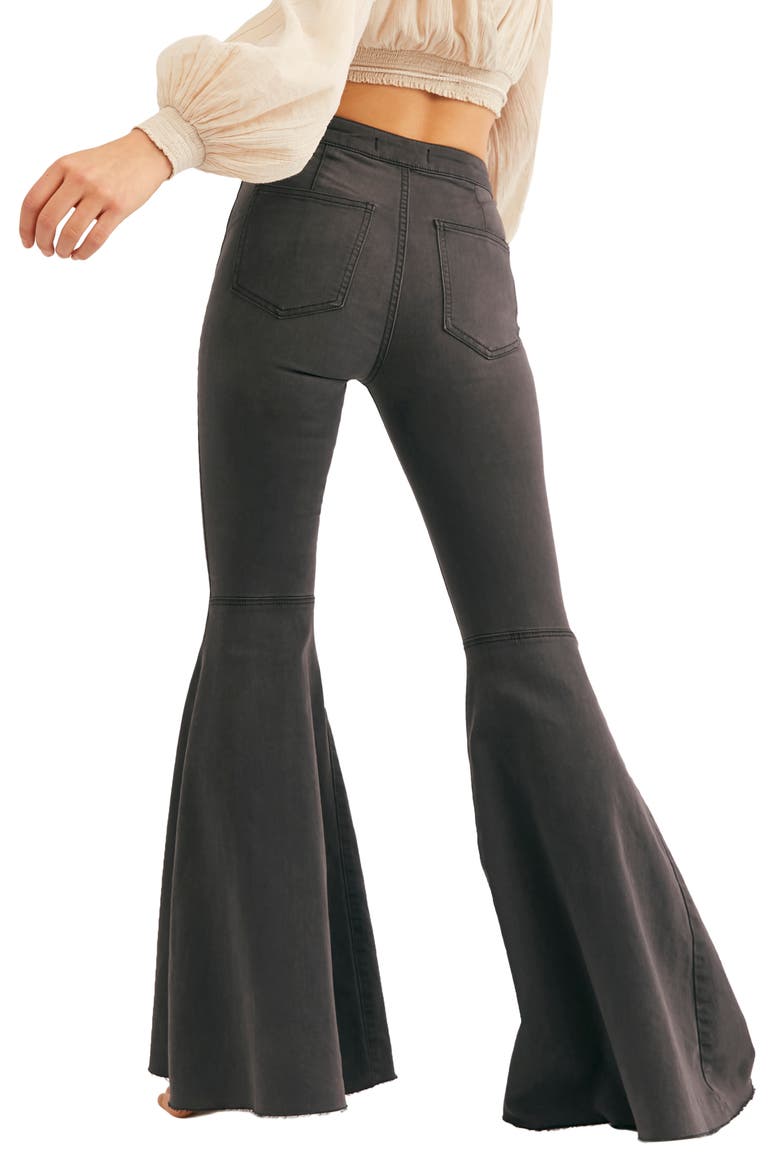 We the Free High Waist Flare Jeans, Alternate, color, SMOKE STACK