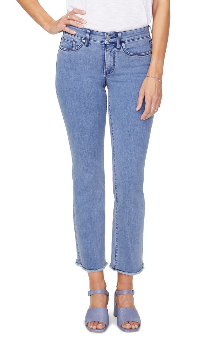 Marilyn Raw Hem Ankle Jeans, Main, color, DELRAY