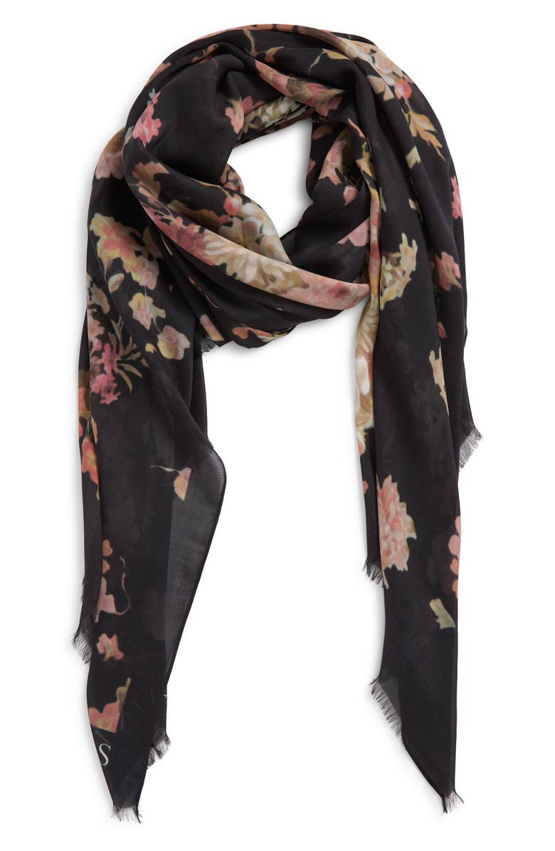 AllSaints Armada Oversize Long Scarf, Alternate, color, Black