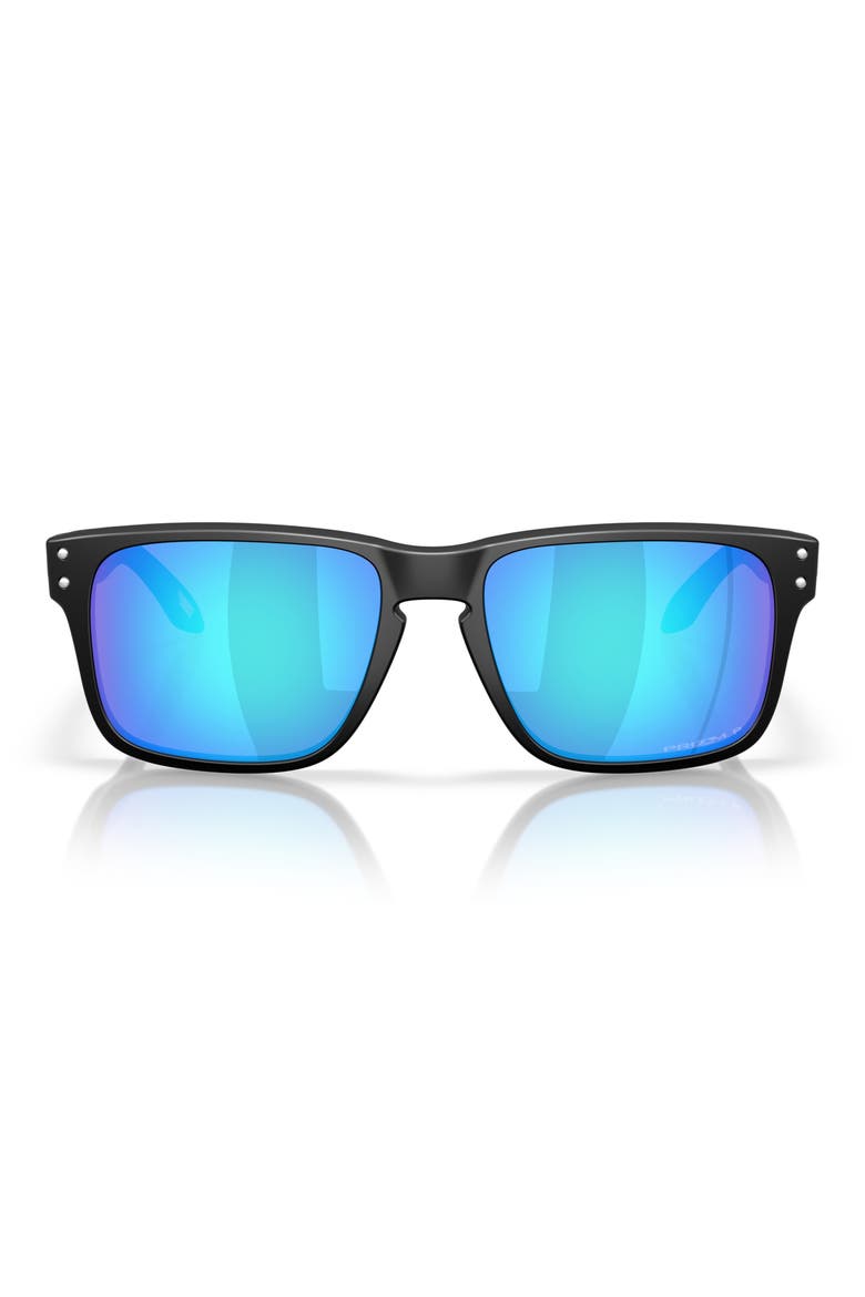 Holbrook S 53mm Polarized Square Sunglasses, Main, color, MATTE BLACK / BLUE PRIZM