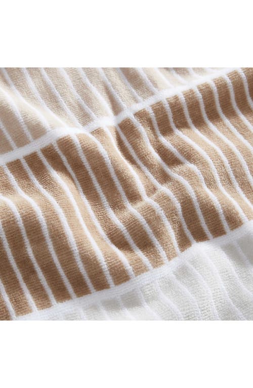 Calvin Klein Blocked Yarn Dye 2-piece Beach Towel Set In Almond/fawn/linen
