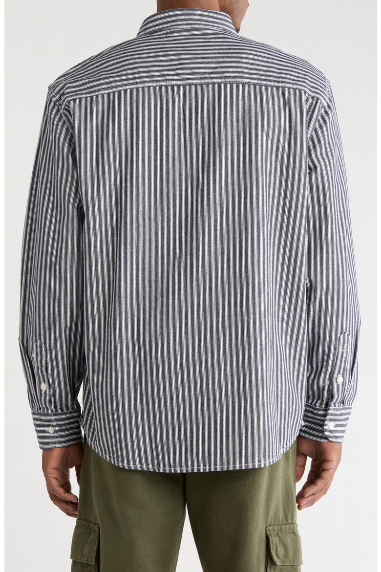 Lawson Stripe Cotton Button-Up Shirt, Alternate, color, PARISIAN NIGHT