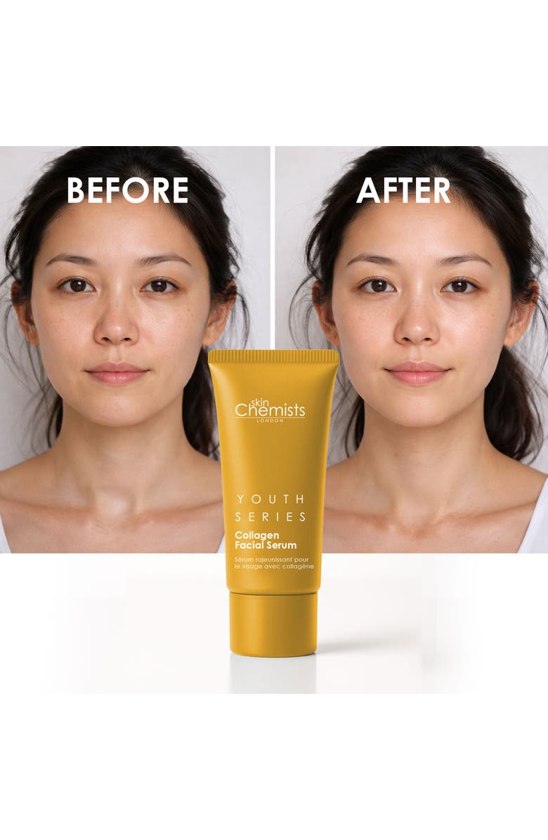 SKINCHEMISTS Youth Series 2% Collagen Facial Serum 30ml for Loss of Firmness, Anti-Aging, Alternate, color, White
