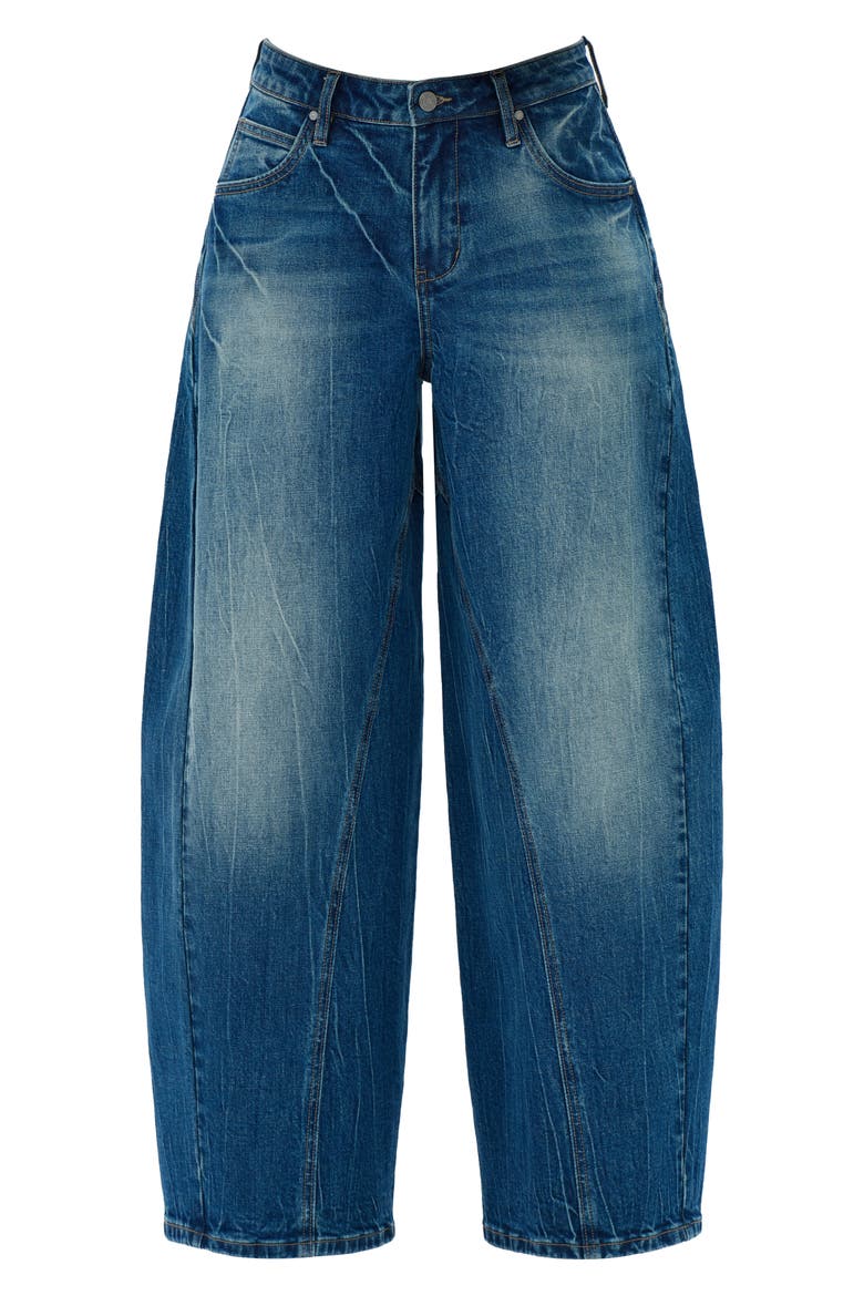 Mid Rise Wide Barrel Jeans, Alternate, color, RETRO MEDIUM BLUE