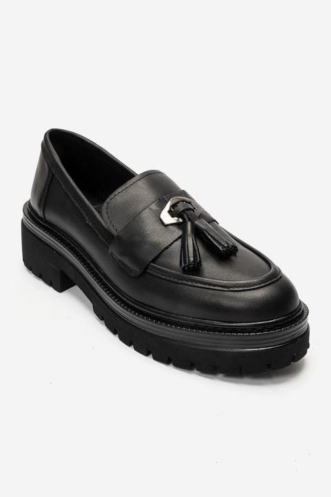 Marsy Leather Tassel Loafer