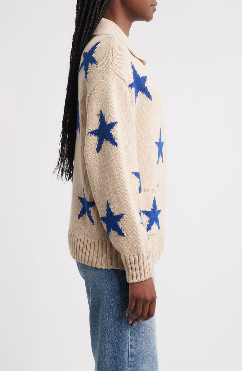 Rails Rhea Front Zip Cardigan, Alternate, color, Camel Stars