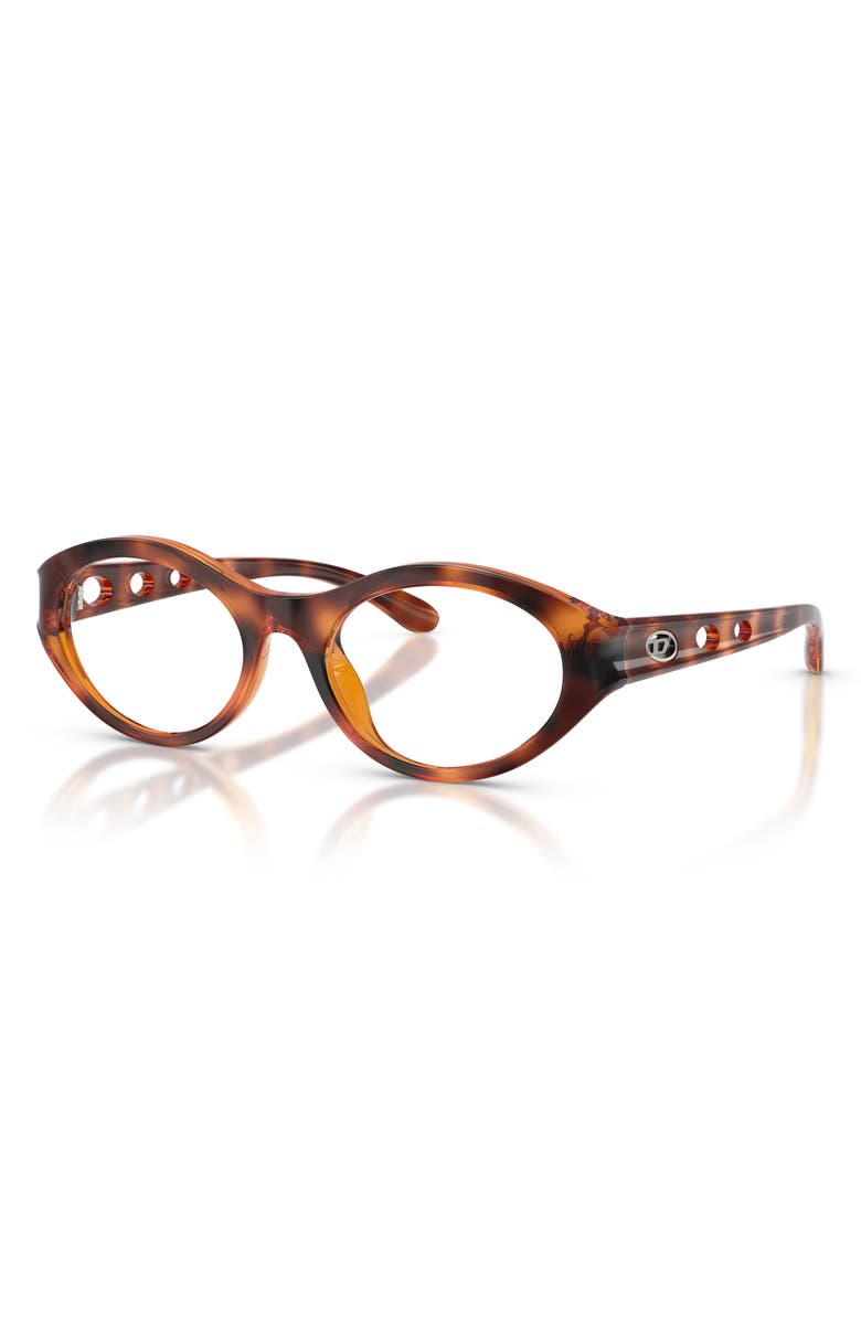 DIESEL<sup>®</sup> 51mm Oval Optical Glasses, Alternate, color, Havana / Demo