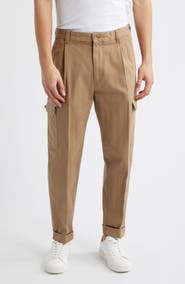 BOSS Perin Pleated Tapered Leg Cargo Pants