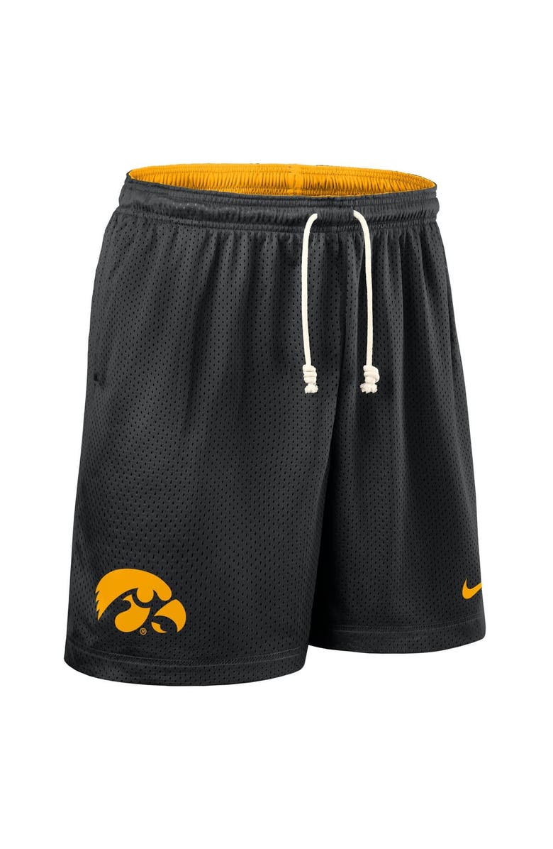 Nike Men's Nike Black/Gold Iowa Hawkeyes 2025 Sideline Reversible Performance Shorts, Alternate, color, 