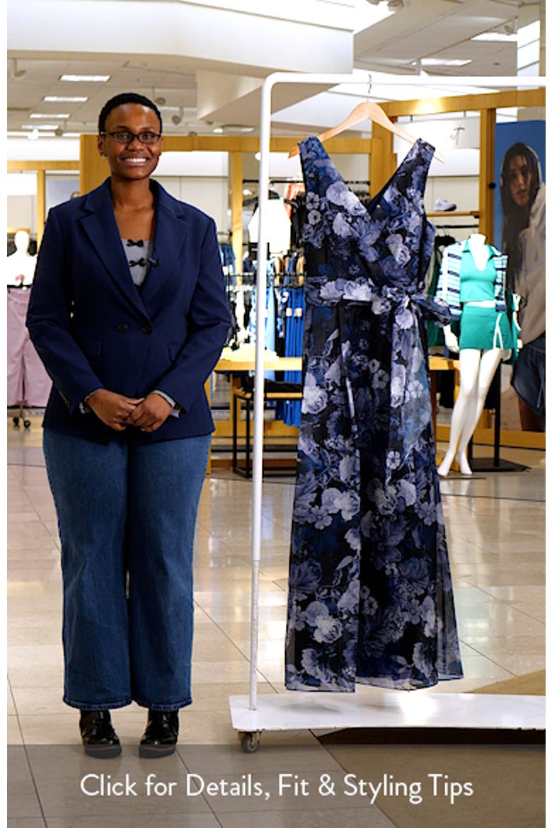 Floral Print Sleeveless Maxi Dress video